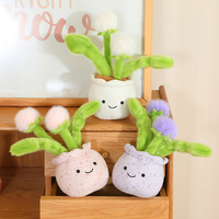 Jouet en peluche fleur en pot OEM ODM, plante décorative douce et moelleuse avec pot étoile souriante pour bureau, chambre, cadeaux d'anniversaire et de fêtes