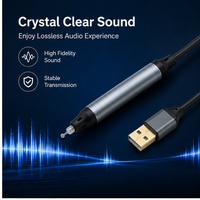 Câble audio optique USB vers Toslink, connecteurs stéréo plaqués or, gaine en PVC pour amplificateur domestique, lecteur DVD, jeux