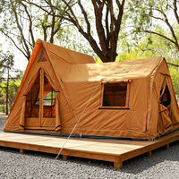 Tente gonflable d'extérieur portable, imperméable et durable, tente de camping à trois pièces