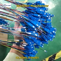 0.9MM Fiber Pigtail ST with LSZH Jacket for Indoor Fiber Optic Patch Panel and Communication Use