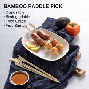 Asado de comida de pollo <span class=keywords><strong>huevo</strong></span> de <span class=keywords><strong>codorniz</strong></span> Kebab mango largo parrilla brocheta de Bambú - Product Image 6