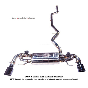 Sistema de Escape con Válvula Eléctrica REV Catback para <span class=keywords><strong>BMW</strong></span> 420i 425i <span class=keywords><strong>430i</strong></span> G22 G23 <span class=keywords><strong>G26</strong></span> B48 2.0T, Fabricado con Tubo SUS304 - Product Image 1