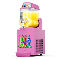 Nouvelle conception de machine à slush à réservoir unique de 12 L, machine à slush commerciale, machine à slush pour jus avec éclairage LED