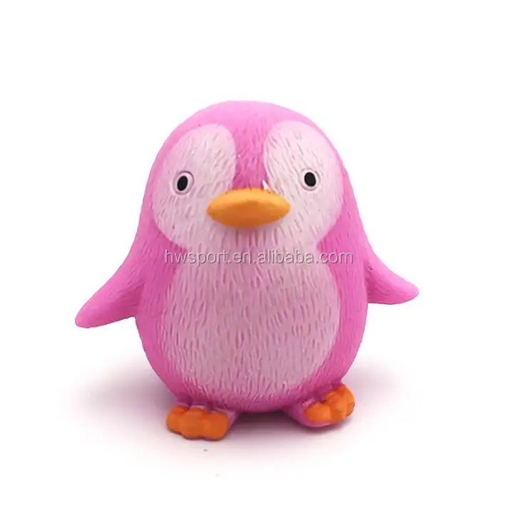 Promozionale tpr morbido a forma di pinguino antistress palla a mano giocattoli spremere tpr animale giocattoli di distensione della tensione