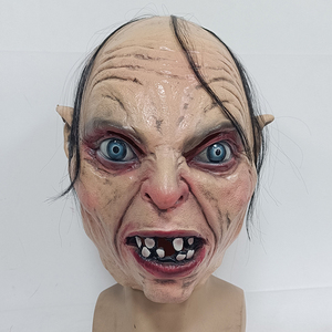 Films personnalisés fête masque déguisement chapeaux Halloween effrayant Cosplay accessoires Latex pleine tête <span class=keywords><strong>Gollum</strong></span> masque - Product Image 4