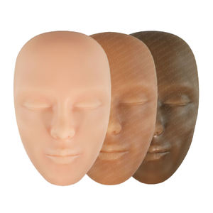 Tatouage 3D pratique visage Hyper réaliste Premium Silicone peau visage Mannequin pour la pratique du maquillage entier Silicone visage poupée - Product Image 1