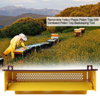 Nouveau piège à pollen en plastique avec oreilles, collecteur de pollen intégré, distributeur 2 en 1, boîte séparatrice de pollen d'abeille, garantie 3 mois