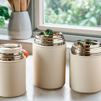 Bouteille alimentaire écologique en acier inoxydable isotherme pour enfants – Gourde et boîte repas de voyage pour garder les boissons chaudes ou froides