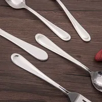 5pcs ensemble de vaisselle en acier inoxydable écologique cuillère fourchette vaisselle couverts pour les fêtes fabriquées par nom