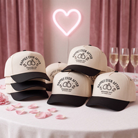 Casquettes personnalisables, casquette de baseball vierge bicolore à 5 panneaux, broderie de logo personnalisée, unisexe, structurée, vente en gros, OEM