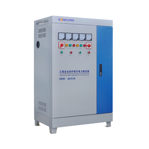 Трехфазный автоматический стабилизатор напряжения Songyan SBW-80KVA, вход 304-456В, выход 220В/380В ±3%, 50/60Гц, сертификат CE, медная обмотка - Product Image 2