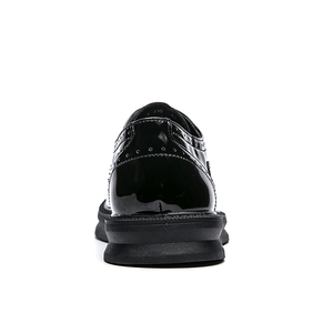 Thick Sole Size 38-45 Brogue Pattern Formal Wedding <strong>Shoes</strong> Durable <strong>Patent</strong> Leather <strong>Men</strong> White Dress <strong>Shoes</strong> Oxford - Product Image 5