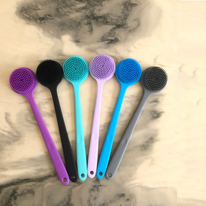 Wholesale Premium Silicone <b>Back</b> Scrubber Long Handle Shower <b>Brush</b> Multifunctional Exfoliating Kitchen Cleaning Tool - Product Image 1