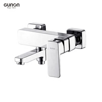 Robinet de salle de bain simple à 2 fonctions, douche, robinet chromé poli