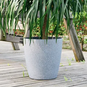 Kailai outdoor indoor garden grande resina cemento plastica riciclata vaso per fioriera autoirrigante per piante