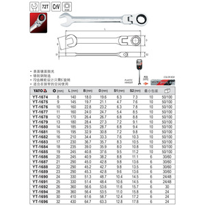 Llave de Trinquete con Cabeza Ajustable E-Tuo Tools, 10 mm, Métrica, Doble Propósito, Grado Industrial, Acero al Cromo Vanadio - Product Image 2