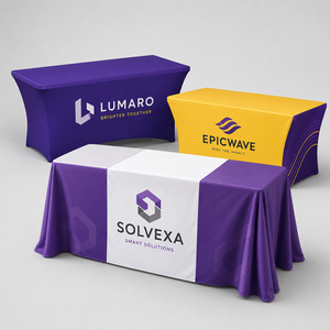 Manteles Publicitarios Personalizados de Tela de Poliéster para Exhibición - Product Image 1