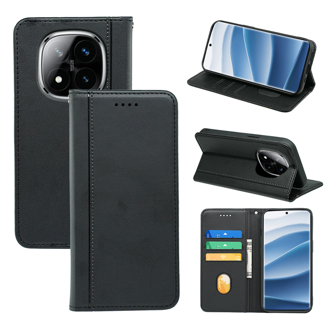 Flip Magnetic Wallet Phone Case for Redmi Note 13 Pro+ 5G Note 14 Pro+ 5G Note 14 14S 4G European With Kickstand and Card Holder