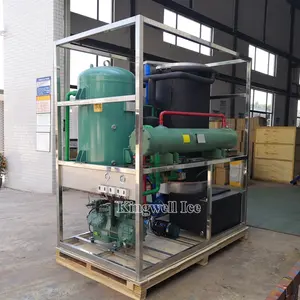 Machine à glaçons à tubes transparents Kingwell 10 tonnes/jour pour la consommation humaine avec compresseur Bitzer