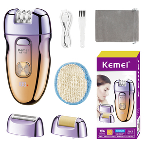 Épilateur électrique Kemei Km-7103 3 en 1, nettoyage du visage, sans fil, rechargeable, batterie, épilateur pour femmes, épilateur - Product Image 6