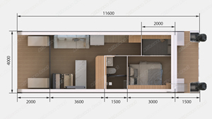 Nổi Nhôm Biệt Thự Houseboat Prefab Modular Nhà Cho Gia Đình Kỳ Nghỉ Kỳ Nghỉ Và Hiện Đại Khu Nghỉ Mát - Product Image 2