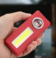 Lampe de travail LED COB portable 3W de haute qualité, 200 lumens, avec clip, lampe torche magnétique, angle de faisceau de 120°, garantie 1 an, pour camping et réparation