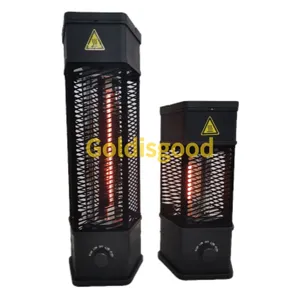 750W 1500W Freestanding Heater IPX4 Waterproof Infrared Elements Portable Electric Heater For Indoor Ans Outdoor Heating