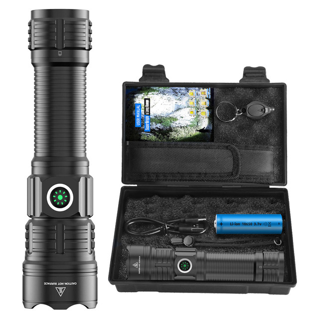 New Design Zoomable Rechargeable Led Flashlights Torches Powerful 1500m Distance Waterproof Light Metal Tactical Flashlight