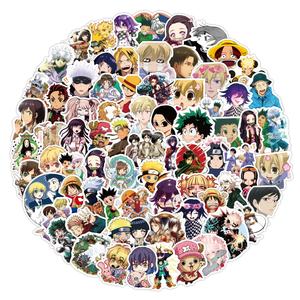 100 Uds Anime colección de dibujos animados Graffiti mezcla tema pegatina niños Notebook Skateboard equipaje portátil pegatinas personalizadas Anime - Product Image 2