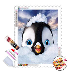 No Framed Diamond Painting Animal 30x40 cm Penguin Diy AB Drills Animal Canvas Painting Wall Art strass Picture - Product Image 1
