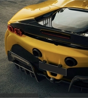 Untuk Ferrari SF90 Upgrade Novitcs Style Dry Carbon Fiber Front Lip Skirt Rear Diffuser Spoiler Body Kit