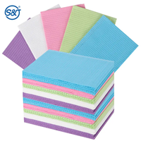 Bavoirs dentaires colorés SJ, écologiques, imperméables, absorbants, 3 plis, chirurgicaux, jetables, médicaux