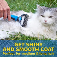 Brosse démêlante et peigne auto-nettoyant écologiques en plastique pour chiens et chats, outil de toilettage pour l'élimination des poils morts, vente en gros