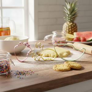 Ensemble de 3 emporte-pièces sur le thème des fruits d'été Ananas Pastèque Fraise 144pcs Boîte de tampons à biscuits personnalisés - Product Image 3