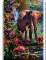 Pintura por Números de 3 Paneles para Adultos, 3 Piezas, el Mundo Mágico de los Animales, Kit de Pintura al Óleo Digital DIY para Regalo