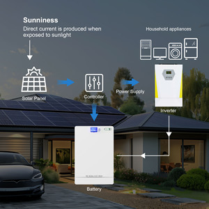 51.2V 100AH Solar Hybrid Grid Home Energy Storage Wall-<b>Mounted</b> Lithium <b>Battery</b> 5KWh 10KWh CAN Communication 5000 Cycles FTX48100 - Product Image 3