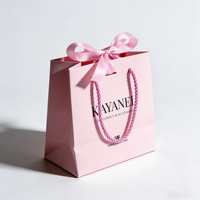 Sacs en papier écologiques de qualité supérieure avec poignées mignonnes pour l'emballage de bijoux, de lunettes et de montures optiques, en couleurs personnalisées