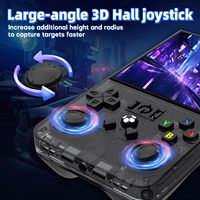 Console de jeu rétro portable R36MAX, écran de 4,0 pouces, mémoire de 64 Go, consoles de jeux vidéo, 30 émulateurs, écran non tactile, noir transparent