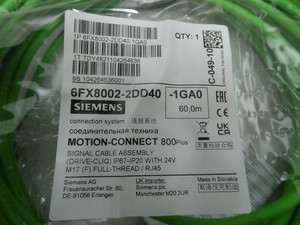 6FX8002-2DD40-1GA0 สายเคเบิลชุดสายไฟ SINAMICS 60 ม. PLC - Product Image 4