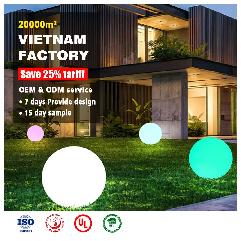 Spaar 25% Tarief Ip67 Solar Ball Lights Outdoor Rgb Zwevend Licht Waterdichte Decoratie Feest Tuin Zonne-Energie Licht
