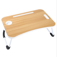 Bureau d'ordinateur portable pliable en MDF, couleur et logo personnalisés, design compact pour ordinateurs portables de taille standard, super pratique pour la maison