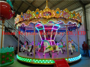 Carrusel Horse Kiddie Rides Atracciones De Feria Carrusel Fibra De Vidrio Fabricante Profesional Vender Caballo De Aluminio Personalizado - Product Image 3