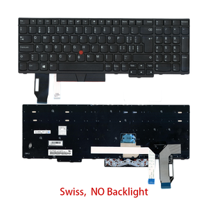 Clavier de remplacement pour <span class=keywords><strong>Lenovo</strong></span> E580 E585 E590 E595 T590 P53S L580 L590 <span class=keywords><strong>P52</strong></span> P72 P53 P73 - Slovène, Suisse, Italien, Suédois - Product Image 4