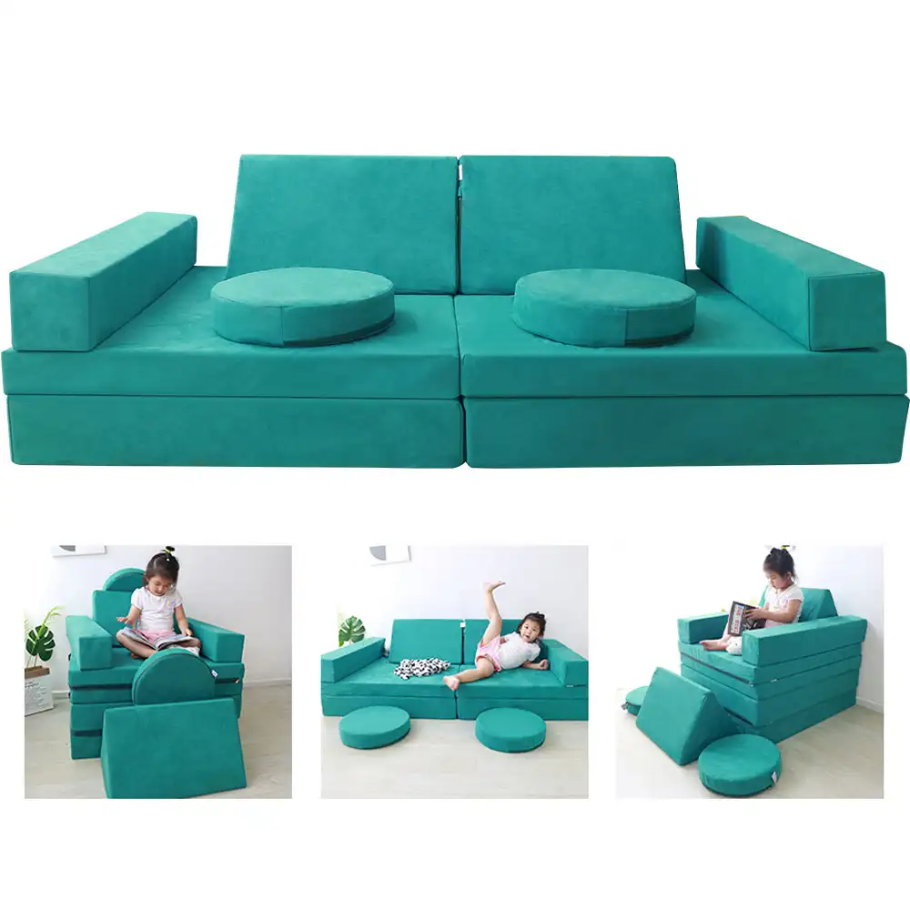 Fabrik preis 10 Stück pro Set Multifunktions-Kinderschaum-Spiel couch mit 2 Armlehnen Nugget Couch Kinderspiel sofa