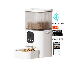 Più caldo Auto cane alimentazione Tuya App WiFi automatico distributore di cibo in acciaio inox ciotola per gatti Smart pet Feeder Camera