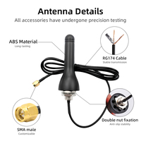 Antenne de cabinet large bande 700-2700 MHz, antenne omnidirectionnelle 4G LTE WiFi, antenne externe à montage par vis 868/915 MHz pour passerelle industrielle