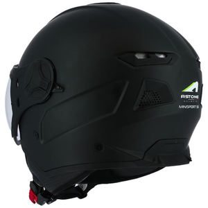 Casque de moto ASTONE HELMETS, visage ouvert, ABS, MINISPORT S6, noir mat, vente d'usine 2024, best-seller - Product Image 2
