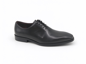 Zapatos Oxford de vestir para hombre, negros, con punta plana, de cuero genuino, con cordones, formales, para negocios, bodas, oficina. - Product Image 3