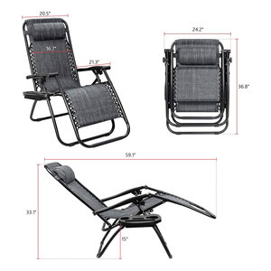 Backrest Foldable Modern Metal Beach Office <b>Outdoor</b> Leisure Adjustable Portable Recliner <b>Chair</b> for Bedroom School Workshop - Product Image 6