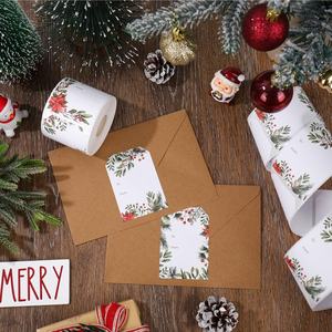 Etiquetas adhesivas con nombre de Navidad personalizadas, calcomanías de etiquetas autoadhesivas en blanco para tarjeta de cumpleaños de vacaciones de invierno - Product Image 5